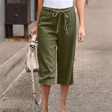 SEMPAI Pants for Women Legging Cropped Solid Womens Pants Pants for ...