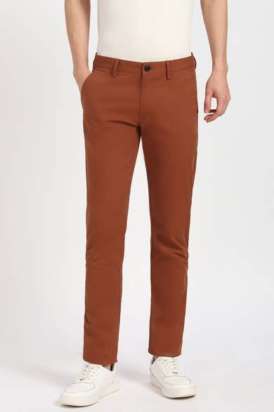 Buy Men Brown Solid Low Skinny Fit Casual Trousers Online - 39949227 ...