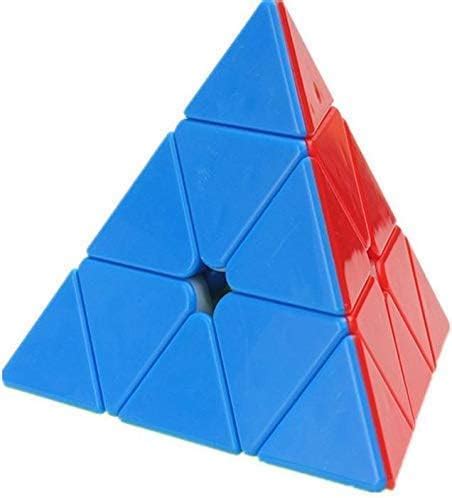mQFIT Stickerless Pyramid 3X3 Speed Triangle Pyraminx Cube Puzzle for ...