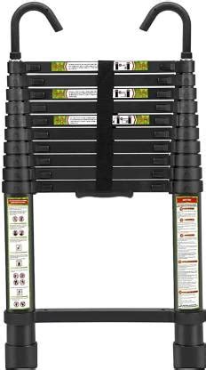 Plantex Black Aluminum Extension Ladder with Hooks-EN131 Certified (3 ...