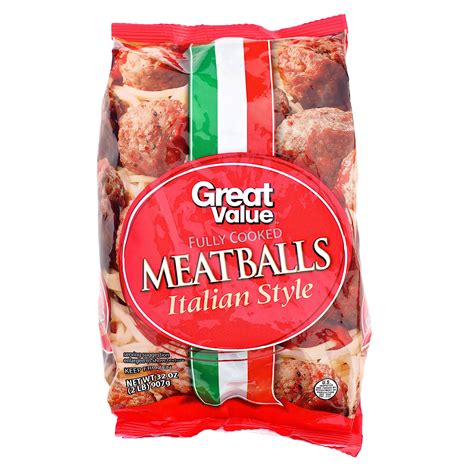 Great Value Fully Cooked Italian Style Meatballs, 32 oz (Frozen ...