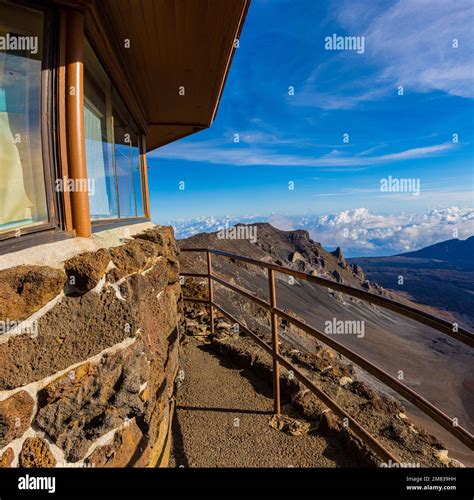 Haleakala Visitor Center on The Rim of Haleakala Crater, Haleakala National Park, Maui, Hawaii ...
