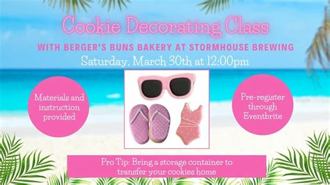 Cookie Decorating Class with Bergers Buns Bakery at Stormhouse Brewing ...
