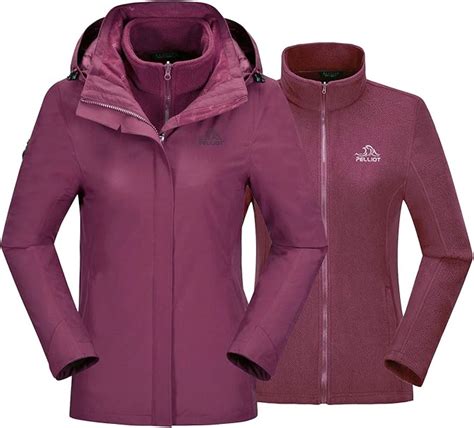Buy PELLIOT Women's 3-in-1 Jacket Fleece - Liner Jacket Removable ...