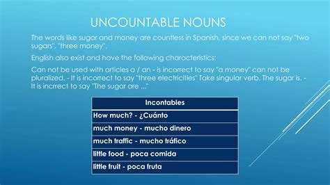 Accounting and uncountable nouns the imperatives | PPTX