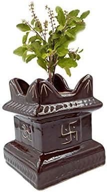 Niyara Large Tulsi Ceramic Pot Medium Sized for Indoor, Outdoor,Home ...