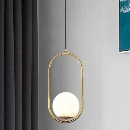 ONLINE GENERATION Wallchiere Modern Glass Moon Shape Pendant Hanging ...
