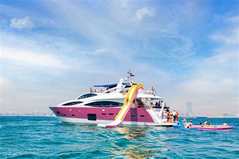 Yacht Ride & Slide, Swim & Snorkel with BBQ Lunch in Dubai - Klook India