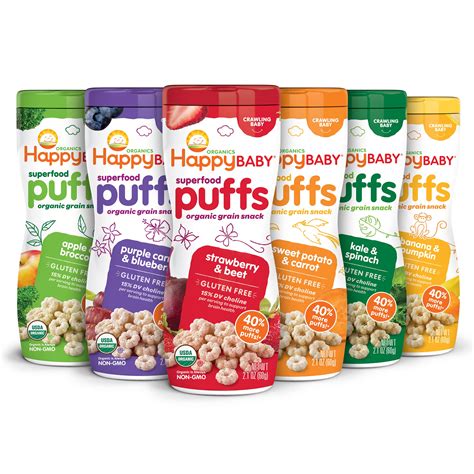Snapklik.com : Happy Baby Organic Superfood Puffs, Variety Pack ...