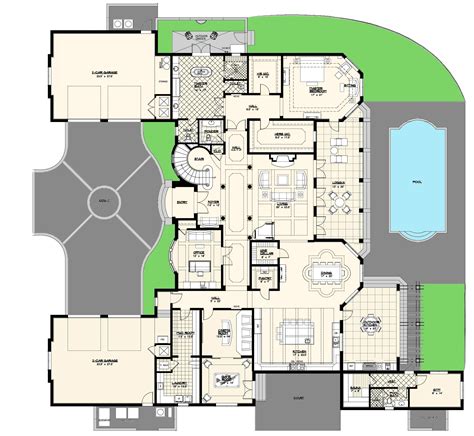 Luxury Modern Mansion Floor Plans Luxury House Plan With 6 Bedrooms
