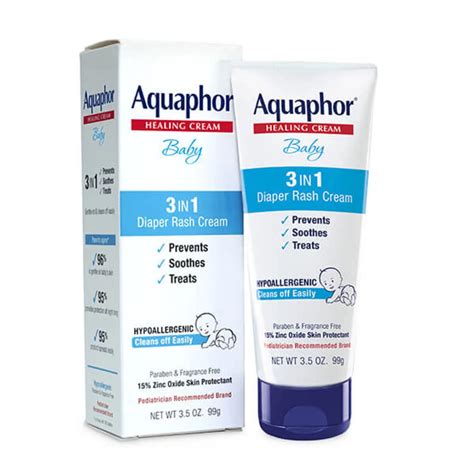 Aquaphor Baby 3-in-1 Diaper Rash Cream Tube - Shop Lotion & Powder at H-E-B
