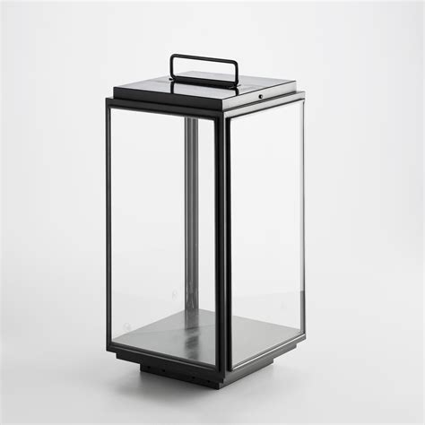 Tekna Ilford Battery-Powered Floor Lamp with Bronze Finish and Clear ...