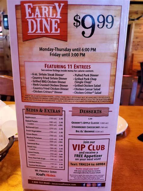 Menu at Texas Roadhouse BBQ, San Angelo