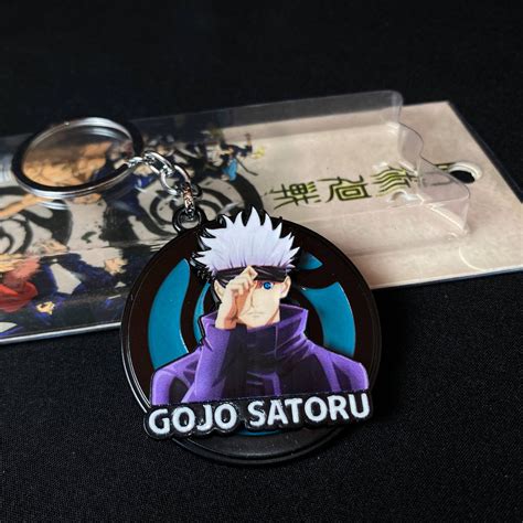 Gojo Satoru JJK Limited Edition Rotating Spiner Metal Keychain Keyring ...