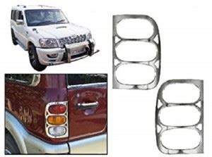 Elite SCOR67GH CAR CHROME TAIL LIGHT COVER Chrome Mahindra Scorpio Rear ...