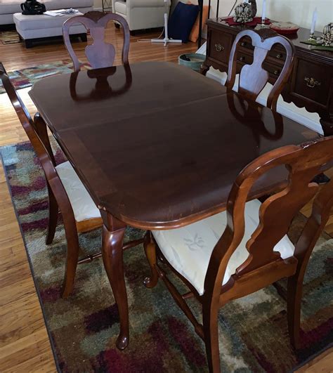 Solid Cherry Wood Dining Table Set at Johanna Reed blog