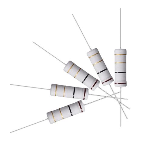 uxcell 10Pcs 1 Ohm Resistor, 5W 5% Tolerance Metal Oxide Film Resistors ...