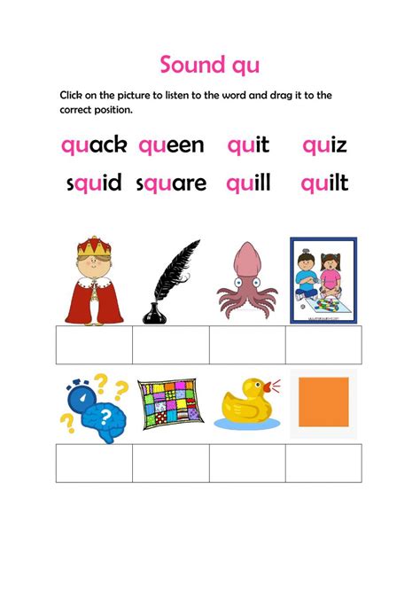 Sound qu activity | Phonics worksheets, Jolly phonics, Phonics