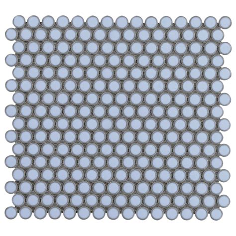 Artmore Tile Basic Azure 12-in x 12-in Polished Ceramic Honeycomb ...