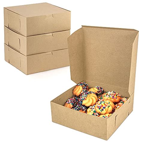 Buy Fit Meal Prep 25 Pack Kraft Bakery Boxes, 8 x 8 x 3 Inches Brown ...