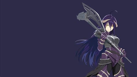 4K, anime girls, simple background, Isekai, anime, Albedo (OverLord ...
