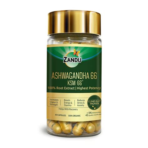 Zandu Ashwagandha KSM-66 (600 mg high dose formula) Tablets ...