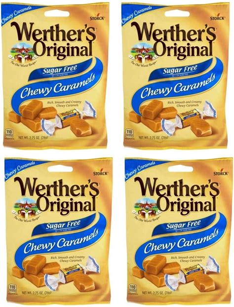 Amazon.com : Werthers Sugar Free Chewy Caramels (Pack of 4) : Grocery ...
