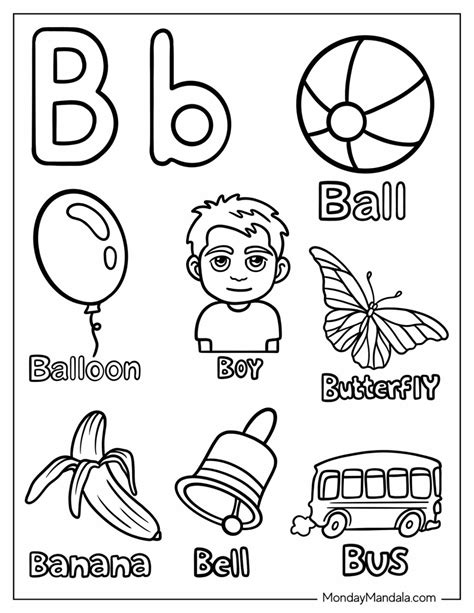 20 Letter B Coloring Pages (Free PDF Printables)