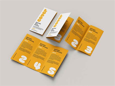 Roll Fold DL Flyer Mockup