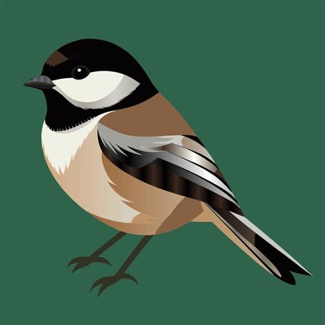 A bird is shown on a green background with a black and white bird ...