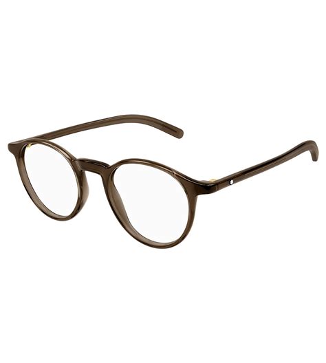 Montblanc Unisex Brown Round Optical Frame