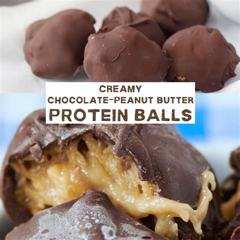 Creamy Chocolate Peanut Butter Protein Balls - Health Beet
