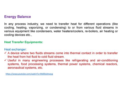 CHE101 - lect 51, 52 - process calculations notes - Energy Balance In ...