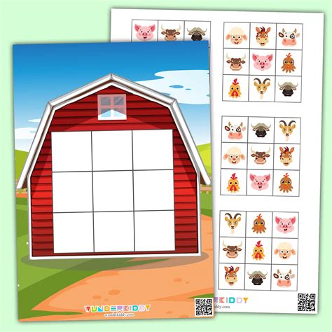 Farm Animals Printable Pattern Learning Activity for Toddlers