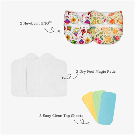 Newborn UNO Diaper Trial Kit – Reusable | SuperBottoms