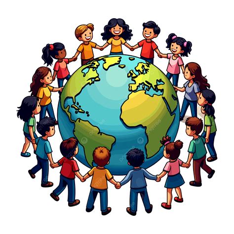 Kids Around The World Holding Hands