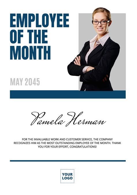 Employee Of The Month Editable Template