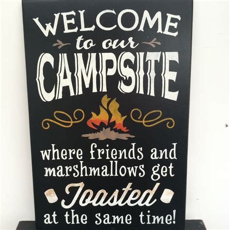 Buy MarthaFox Welcome to Our Campsite Where Friends and Marshmallows ...