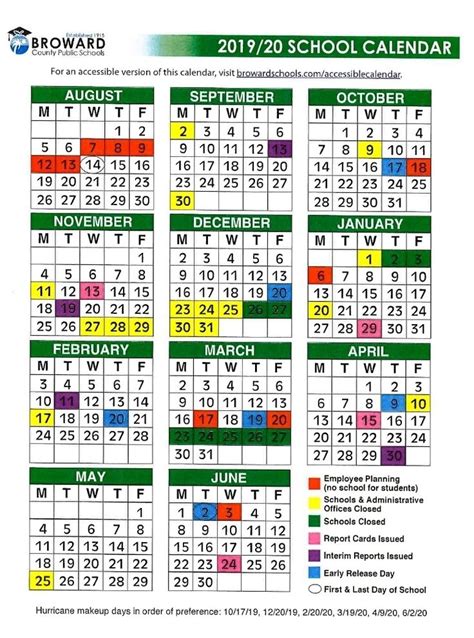 Exceptional Blank Broward County School Calendar | School calendar ...