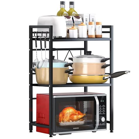 Buy NETEL Expandable Microwave Shelf 3-Tier Microwave Stand Microwave ...