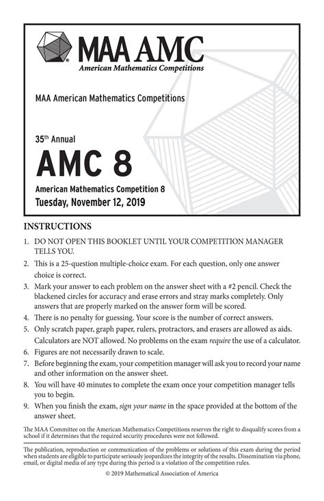 2019 AMC 8 Problems and Answers | Ivy League Education Center