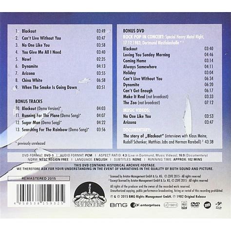 Scorpions - Blackout (50th Anniversary Deluxe Edition) CD + DVD ...