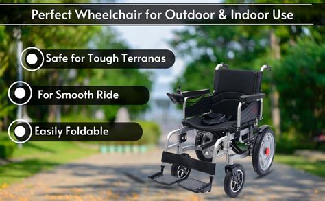 KANISHKA WHEELCHAIR WALA ESLEH POWER Black Electric Foldable Heavy-Duty ...