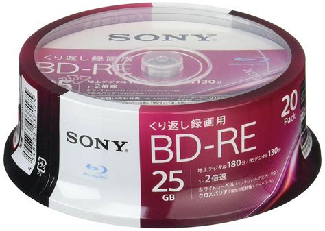 20 Sony Blank Blu-ray Discs 25GB 2x BD-RE bluray 20BNE1VJPP2 Spindle | eBay