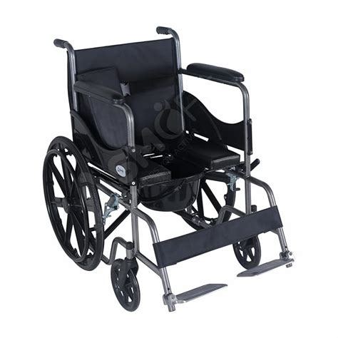 Asmofit 2 in 1 Foldable Commode Wheelchair (Commode + Regular Usage ...
