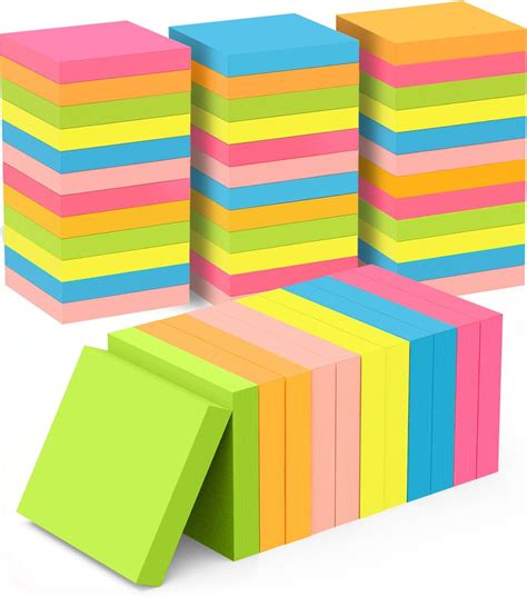 Amazon.com : Weliu Sticky Notes 3x3 Inches, Self-Stick 48 Pads Bulk ...