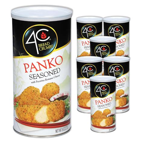 4C Premium Bread Crumbs, Panko Seasoned 8 Ounce 6 Pack, Regular ...