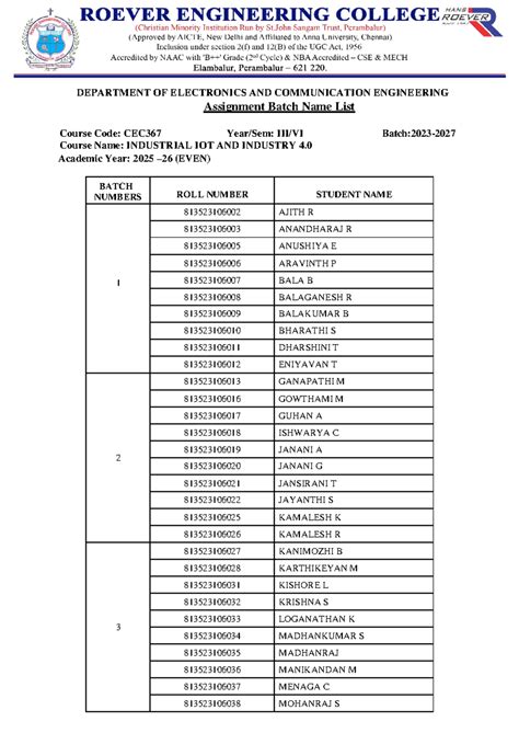 IIOT Assignments - CEC367 Industrial IoT & Industry 4.0 Batch List ...