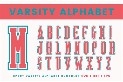 Modern Varsity Font SVG, Vector Font, College Font, Baseball Font ...