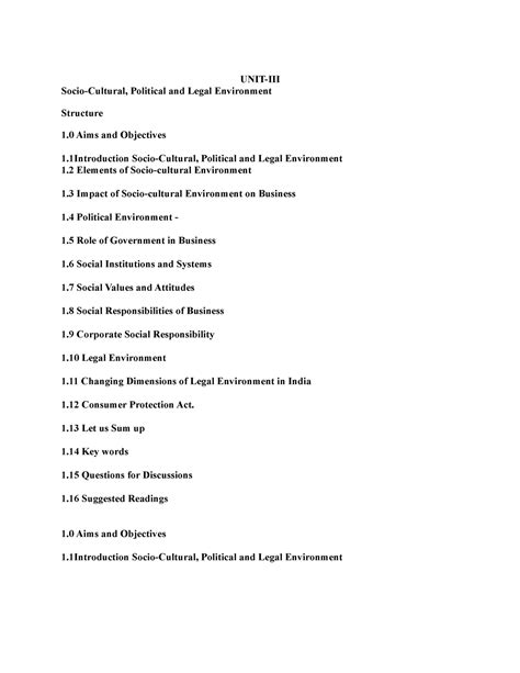 BEP UNIT 3 - DISCRIPTION IS NOT POSSIBLE - UNIT-III Socio-Cultural ...